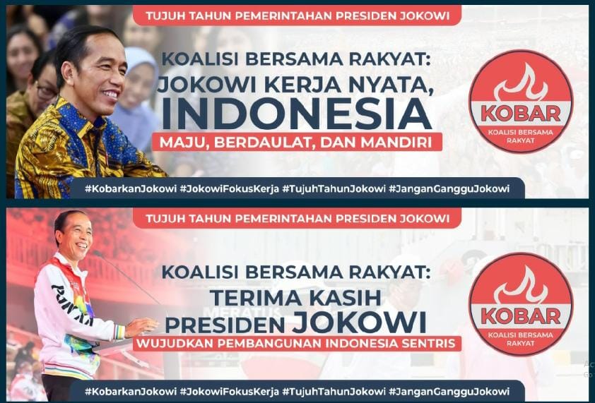 Spanduk Mendukung Tujuh Tahun Kepemimpinan Jokowi Bertebaran Di ...