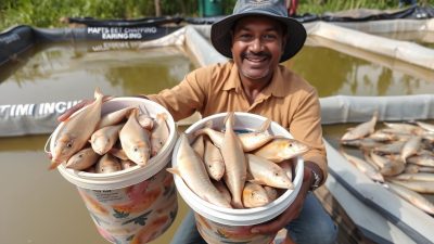 Peternak lele sukses dengan hasil panen dari cara ternak lele 1000 ekor